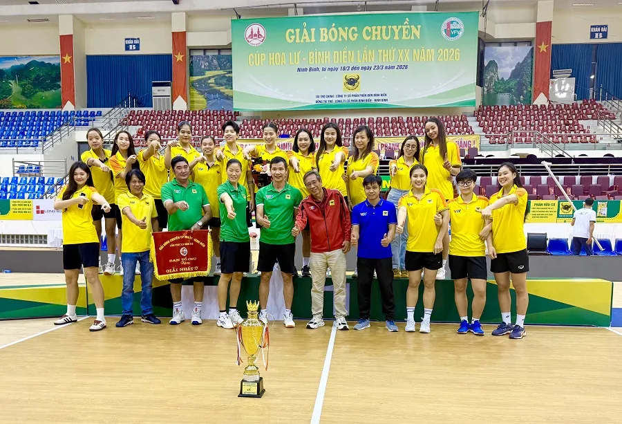 Đội VTV Bình Điền Long An sẽ tiếp tục chuẩn bị chuyên môn cho giải vô địch quốc gia 2026 ngay sau Cúp Hoa Lư-Bình Điền 2026. Ảnh: MINH CHIẾN
