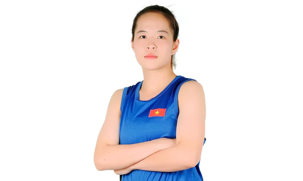 Võ sĩ Nguyễn Huyền Trân của đội boxing nữ Việt Nam. Ảnh: ASBC