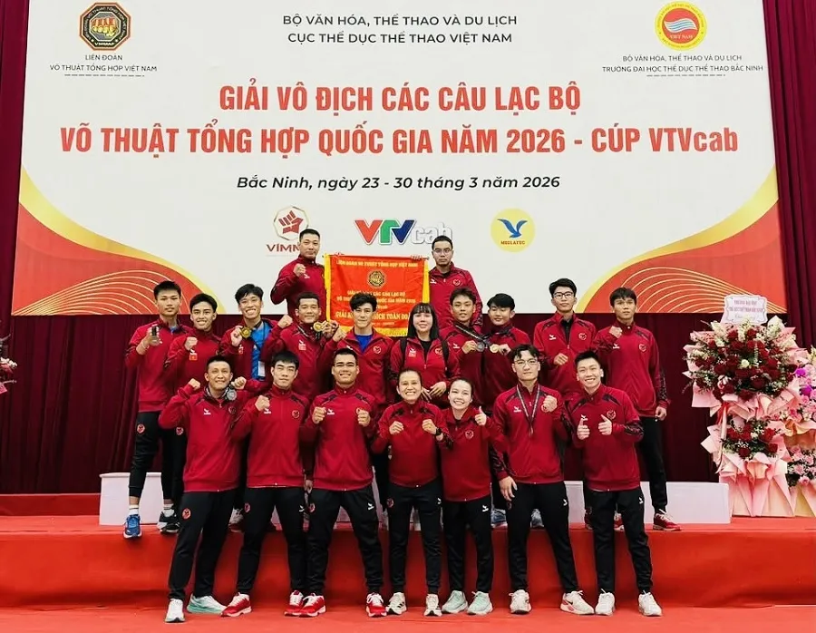 Đội võ thuật tổng hợp (MMA) TPHCM tại giải đấu năm nay. Ảnh: DUY NHẤT