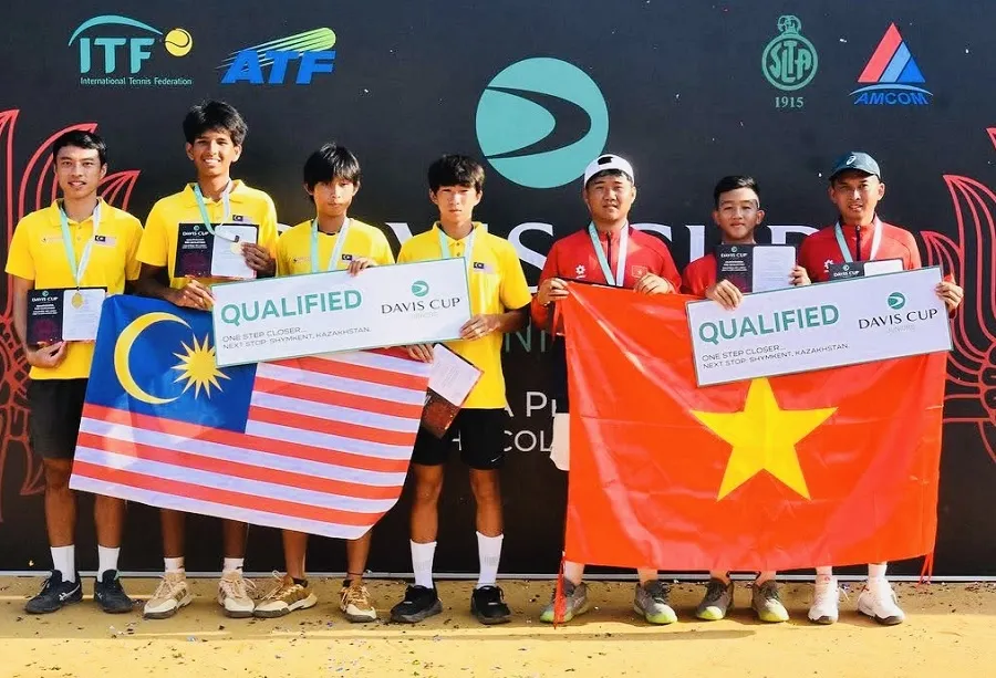 Các tay vợt của Việt Nam đã có suất tham dự vòng loại chung kết giải Davis Cup 2026 vào tháng 5. Ảnh: VTF