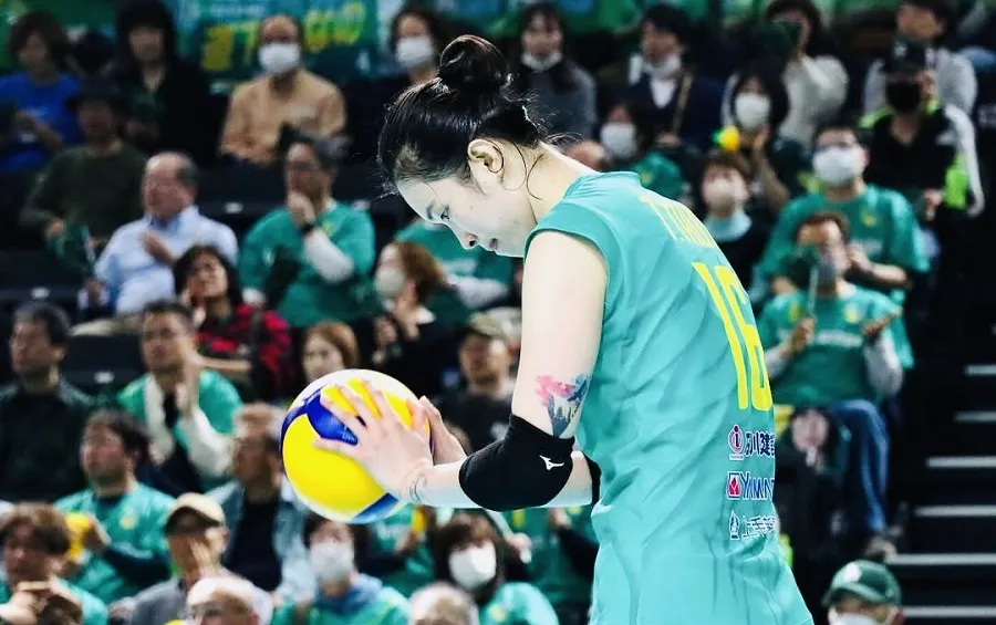 Đội bóng chuyền Gunma Greenwings (Nhật Bản) mà Thanh Thúy đang thi đấu sẽ sang Việt Nam vào tháng 5. Ảnh: Gunma Greenwings