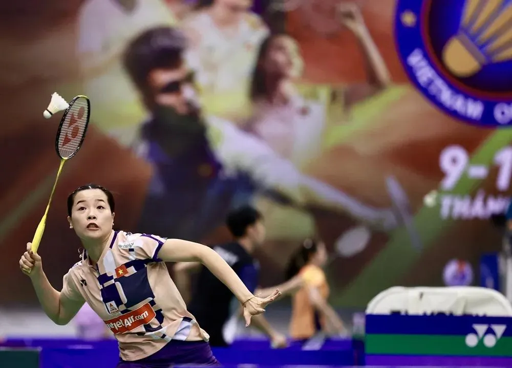 Nguyễn Thùy Linh không gây được bất ngờ trước tay vợt số 1 thế giới An Se Young. Ảnh: DŨNG PHƯƠNG