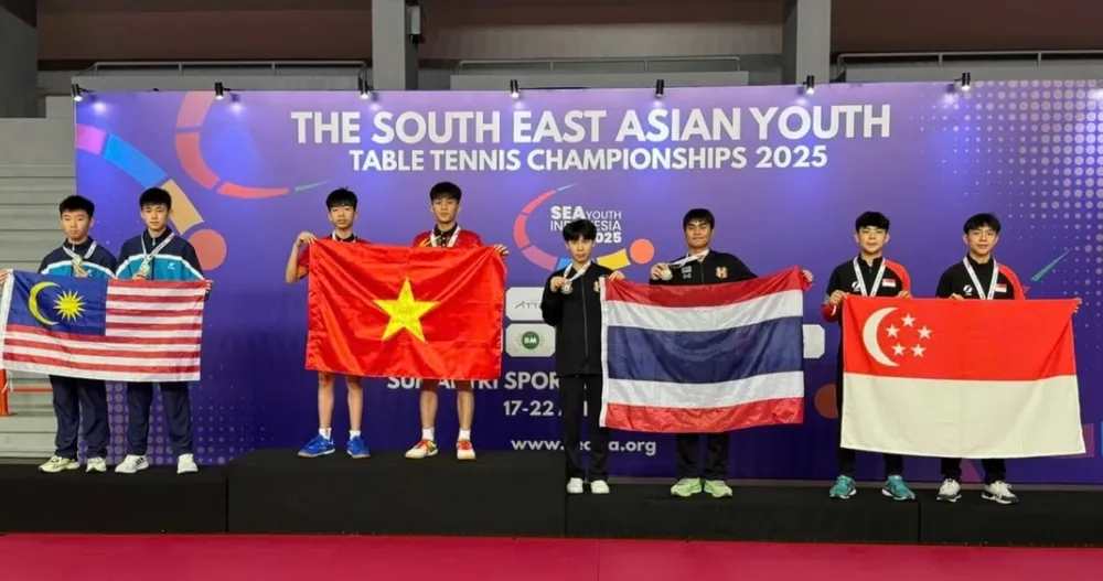 Bóng bàn trẻ Việt Nam tiếp tục tham dự giải vô địch trẻ Đông Nam Á 2026 để tìm kiếm các tấm huy chương nhưng từng đạt được tại năm 2025. Ảnh: ATTU