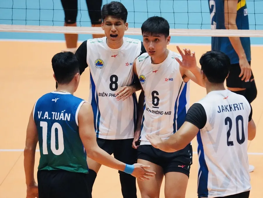 Đội nam Biên Phòng MB đang có mạch trận toàn thắng tại vòng 1. Ảnh: VFV