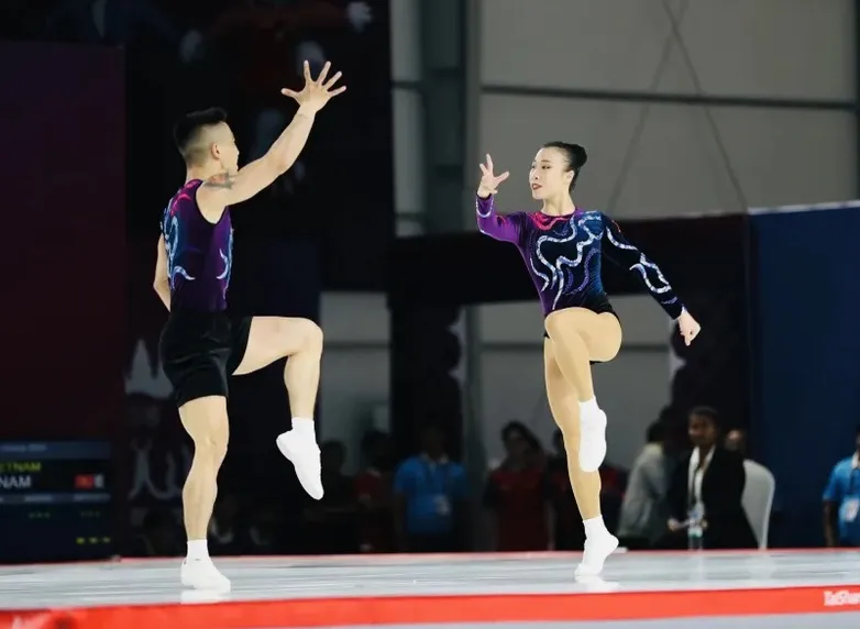 VĐV thể dục aerobic Việt Nam có những kết quả tốt tại đấu trường quốc tế. Ảnh: DŨNG PHƯƠNG