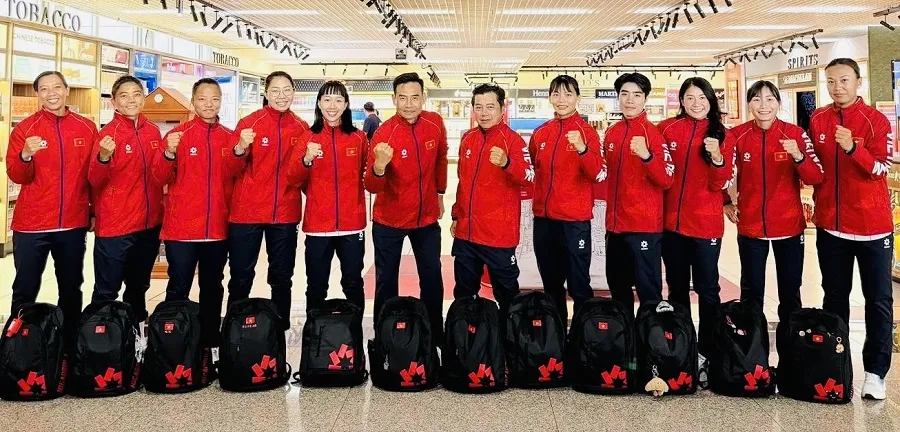 Đội bóng ném bãi biển nữ Việt Nam tham dự Đại hội thể thao bãi biển châu Á 2026. Ảnh: VHF