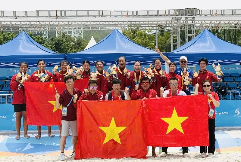 Các VĐV giành huy chương tại Đại hội thể thao bãi biển châu Á 2026 sẽ được khen thưởng theo Nghị định 349/2025/NĐ-CP. Ảnh: MINH MINH