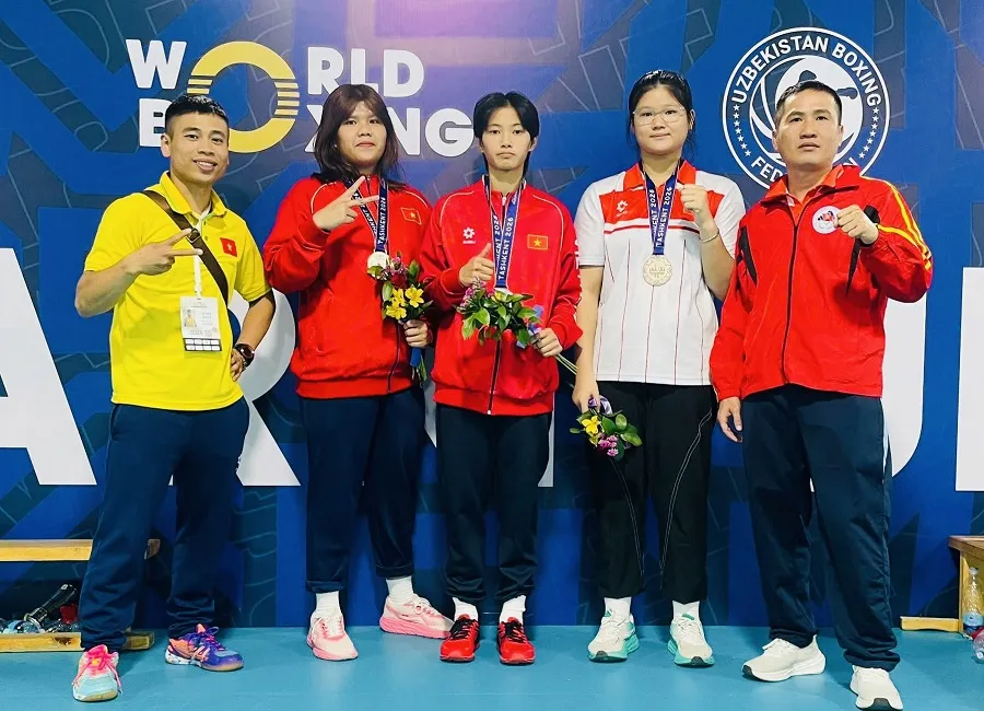 Đội boxing trẻ Việt Nam đã giành 3 huy chương tại giải. Ảnh: VIETNAM BOXING FEDERATION