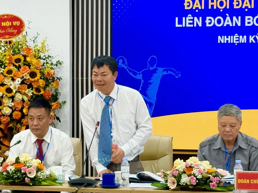 Ông Hứa Xuân Sinh được bầu là tân Chủ tịch Liên đoàn bóng ném Việt Nam. Ảnh: MINH CHIẾN