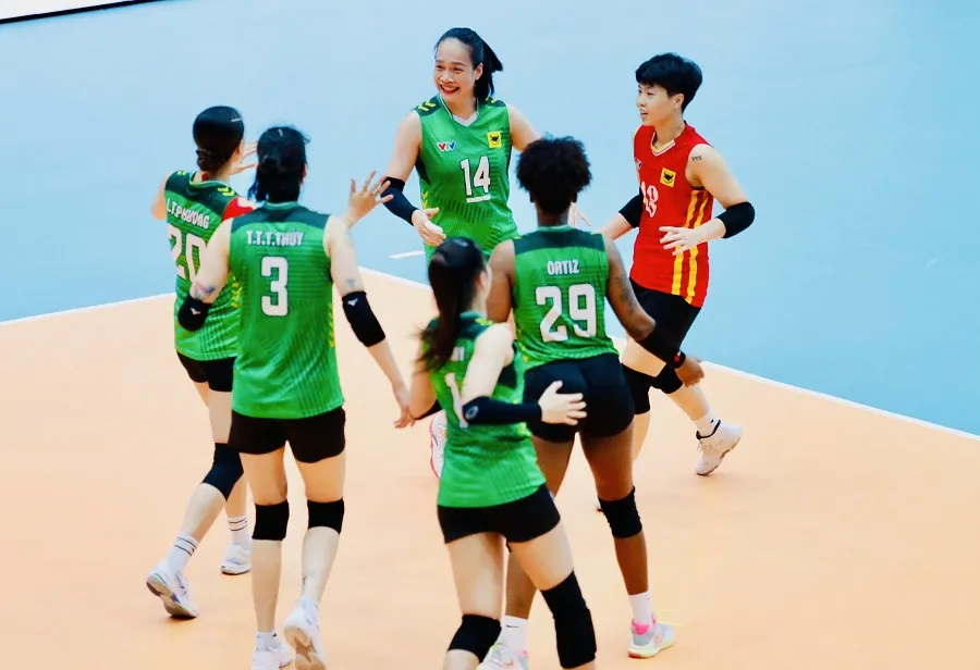 Đội chủ nhà VTV Bình Điền Long An sẽ thi đấu trận quyết định trước Binh chủng Thông tin trong ngày 17-5. Ảnh: DŨNG PHƯƠNG