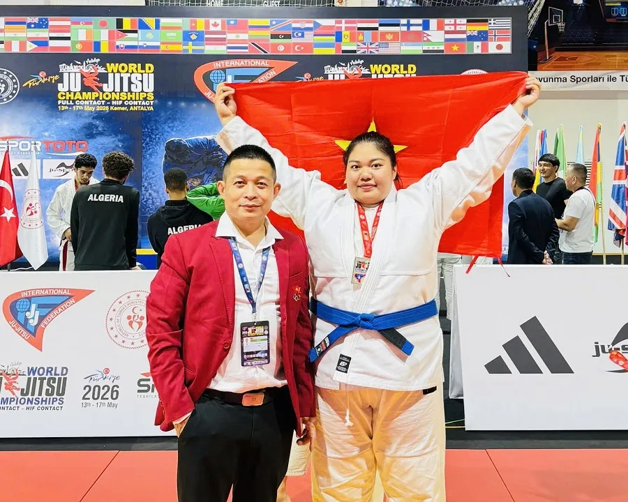 Võ sĩ jujitsu Việt Nam đang tích cực thi đấu tại giải thế giới 2026 dành cho nội dung contact ở Thổ Nhĩ Kỳ. Ảnh: TIẾN BÙI