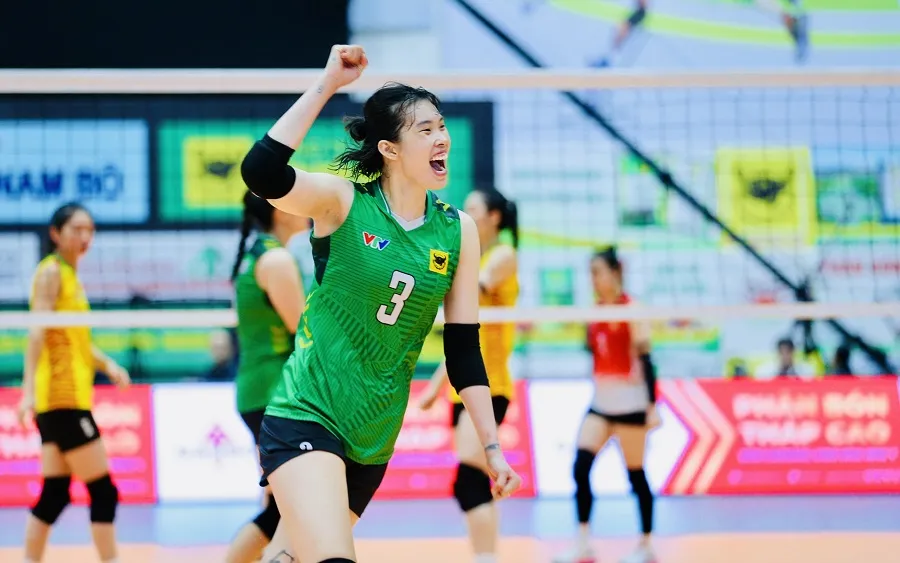 Chủ công Trần Thị Thanh Thúy ghi điểm nhiều nhất đến lúc này. Ảnh: DŨNG PHƯƠNG