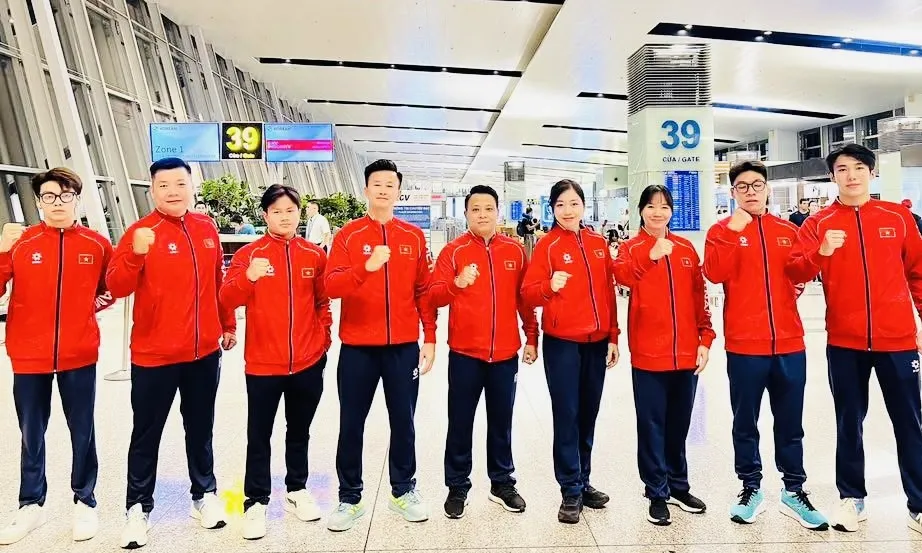 Đội tuyển TDDC Việt Nam đã lên đường sang Uzbekistan tranh tài. Ảnh: MINH SANG