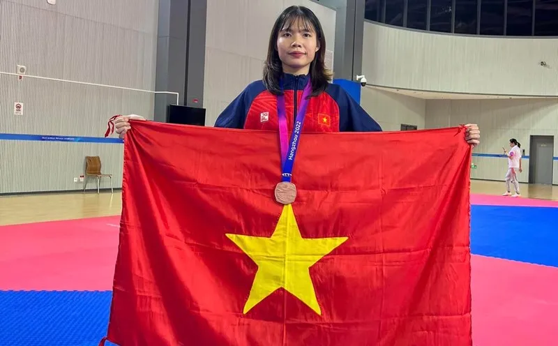 Võ sĩ Bạc Thị Khiêm từng giành HCĐ tại ASIAD 19 ở hạng cân 67kg nữ. Ảnh: BẠC KHIÊM