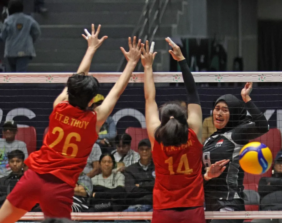 Đội nữ Indonesia sẽ tiếp tục thi đấu trong ngày 9-6. Ảnh: AVC