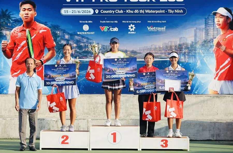 Thanh Trúc có ngôi vô địch đơn nữ tại giải năm nay. Ảnh: VTF