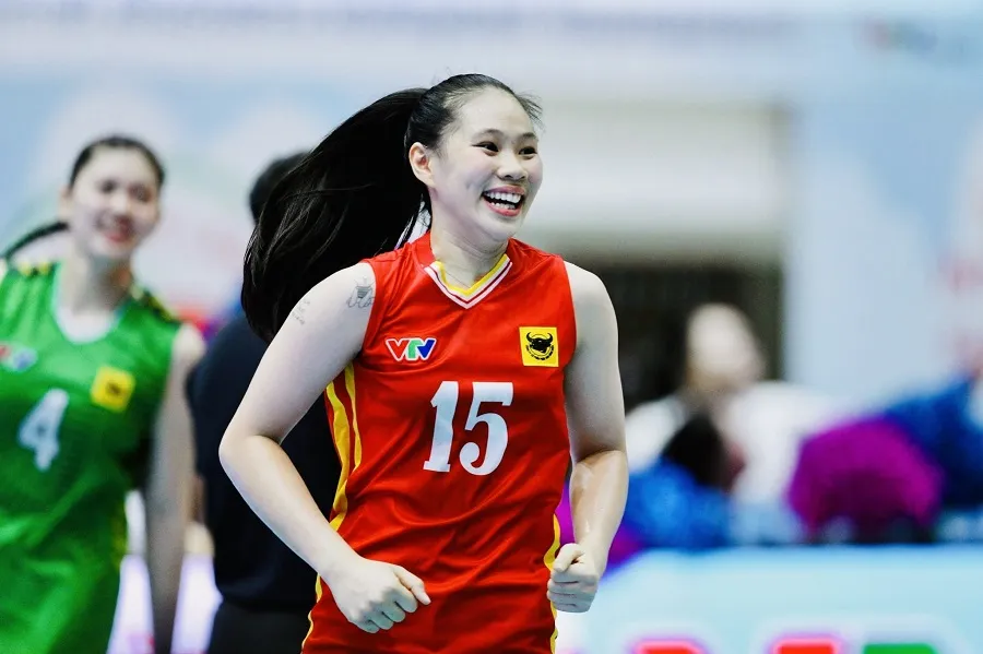 Libero Thảo Nguyên có cơ hội được tập trung đội tuyển bóng chuyền nữ Việt Nam. Ảnh: DŨNG PHƯƠNG