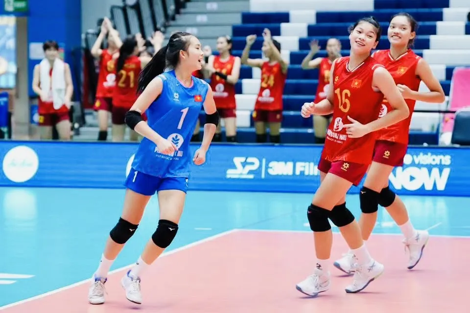 Đội bóng chuyền nữ U18 Việt Nam đang thi đấu tốt tại giải vô địch U18 Đông Nam Á 2026. Ảnh: THAILANDVOLLEYBALL