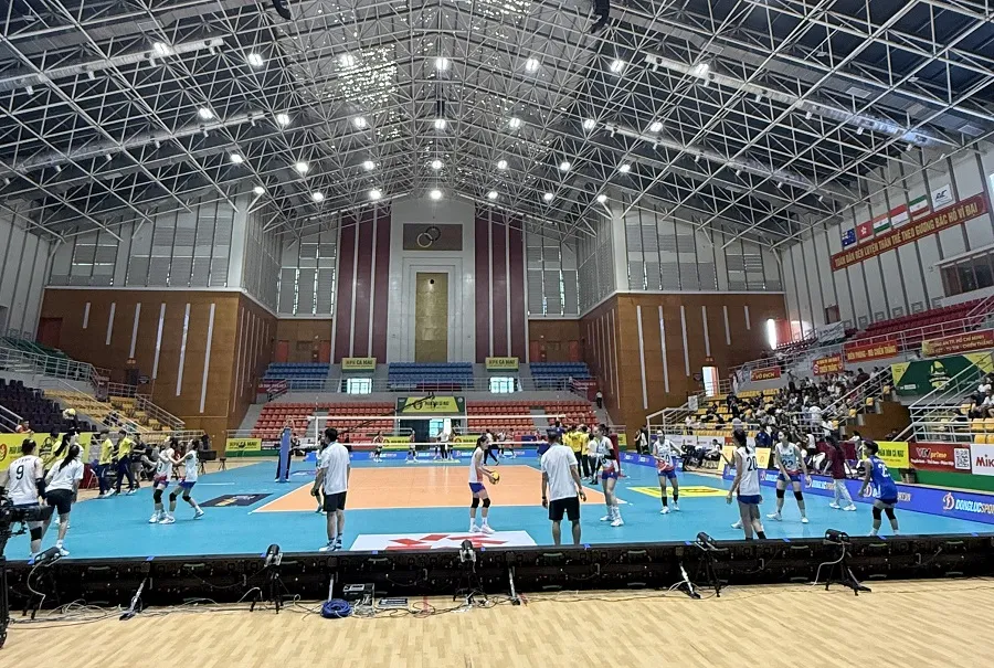 Nhà thi đấu Đông Anh (Hà Nội) sẽ là nơi tổ chức chặng thứ nhất giải SEA V.League 2026. Ảnh: MINH CHIẾN