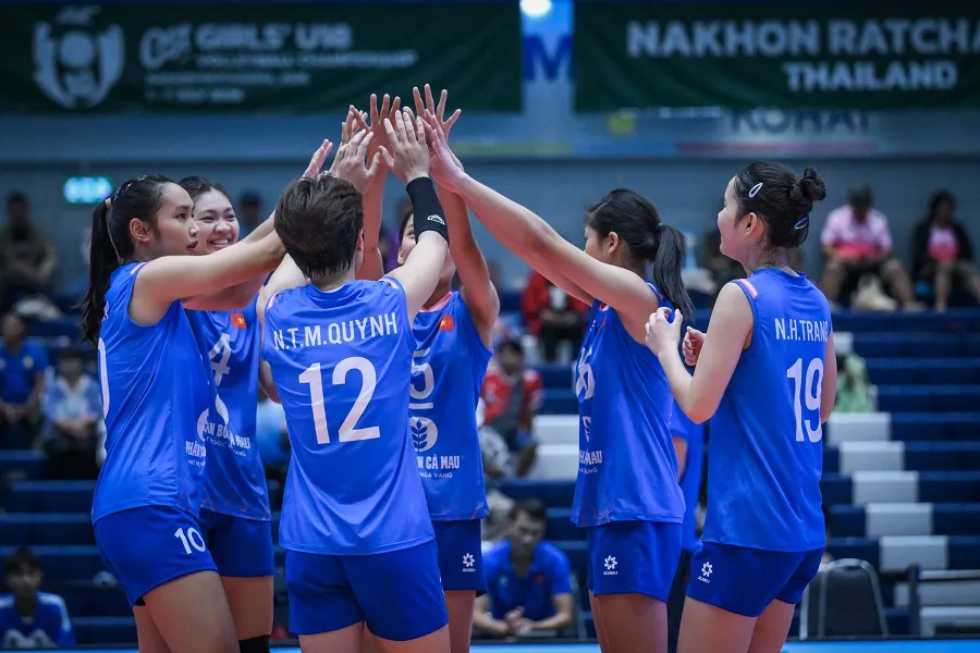 Đội nữ U18 Việt Nam đã có chiến thắng cuối cùng tại giải năm nay ở Thái Lan. Ảnh: AVC
