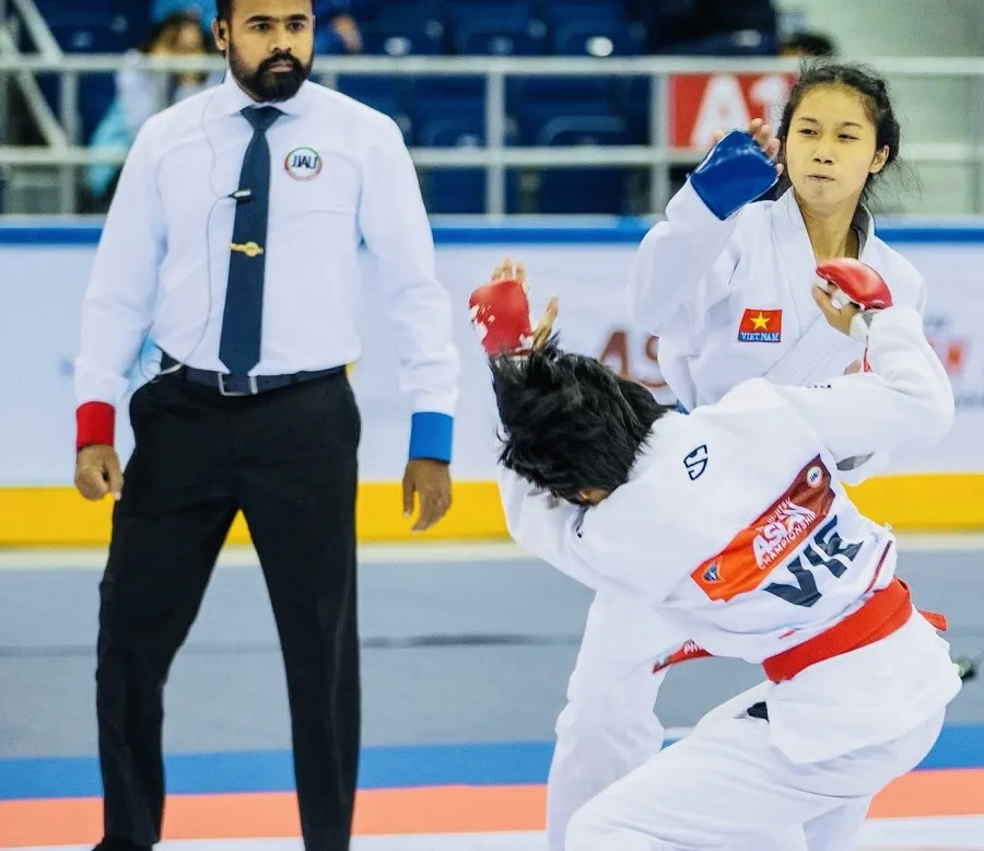 Võ sĩ jujitsu Việt Nam tự tin tranh tài ở giải châu Á 2026. Ảnh: AJU