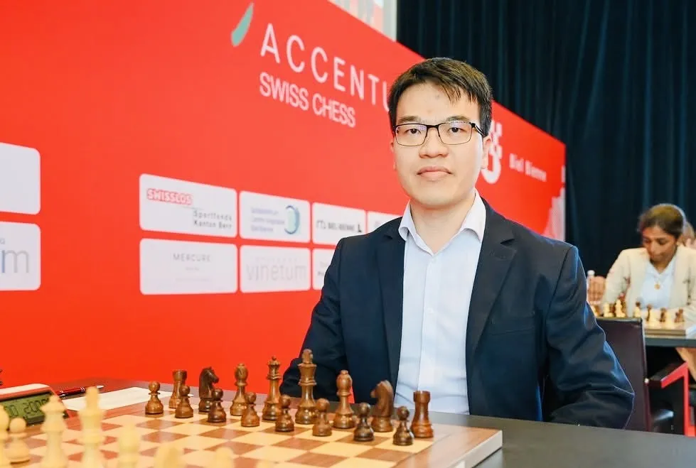Lê Quang Liêm có hạng 4 tại giải đấu ở Thụy Sỹ. Ảnh: BIEL CHESS MASTERS TRIATHLON 2026