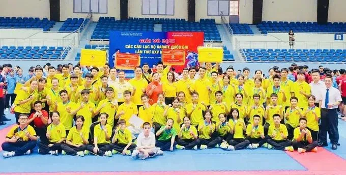 Đội karate TPHCM tiếp tục góp mặt tại giải vô địch câu lạc bộ quốc gia 2026. Ảnh: MINH MINH
