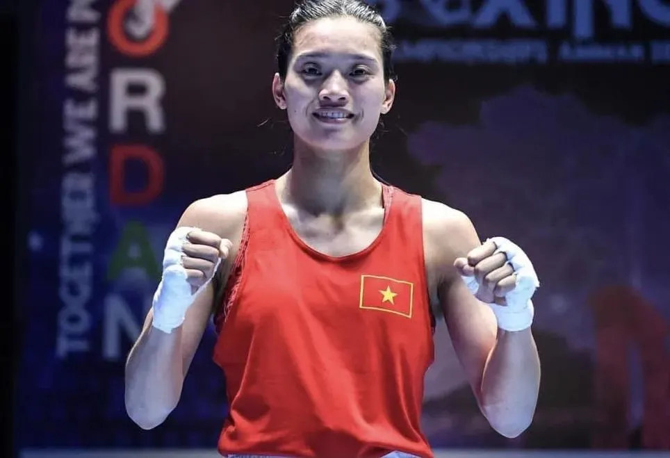 Nguyễn Thị Tâm là một trong những võ sĩ boxing của Việt Nam đang chuẩn bị chuyên môn cho ASIAD 20. Ảnh: IBC