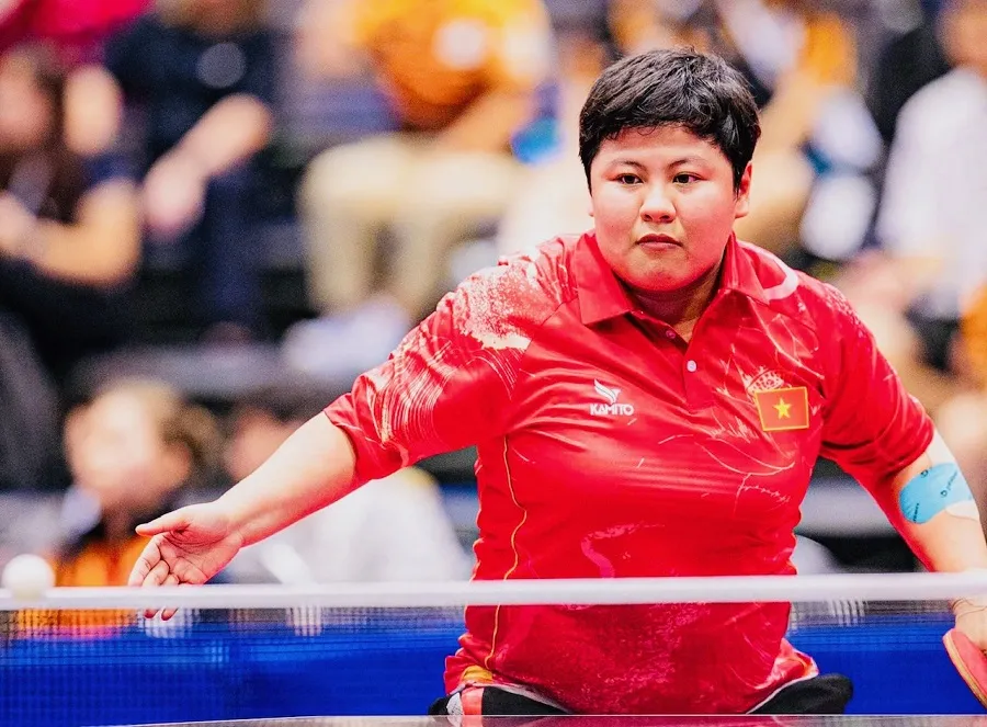 Mai Hoàng Mỹ Trang đang giữ vai trò đương kim vô địch đơn nữ Đại hội thể thao toàn quốc. Ảnh: DŨNG PHƯƠNG