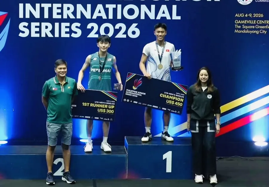 Nguyễn Tất Duy Lợi đã có ngôi vô địch đơn nam tại Philippines. Ảnh: VBF