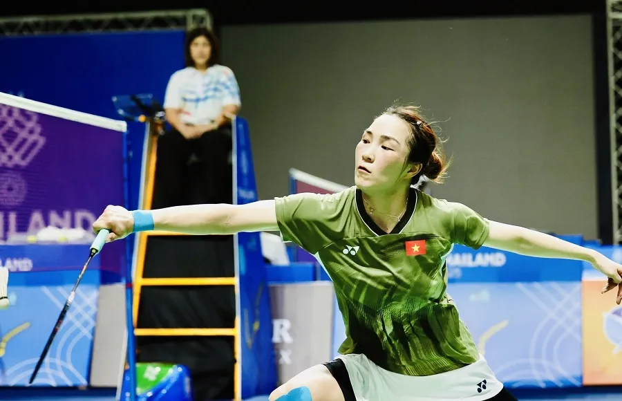 Tay vợt Vũ Thị Trang đã dừng bước tại vòng 2 đơn nữ giải vô địch thế giới 2026. Ảnh: DŨNG PHƯƠNG