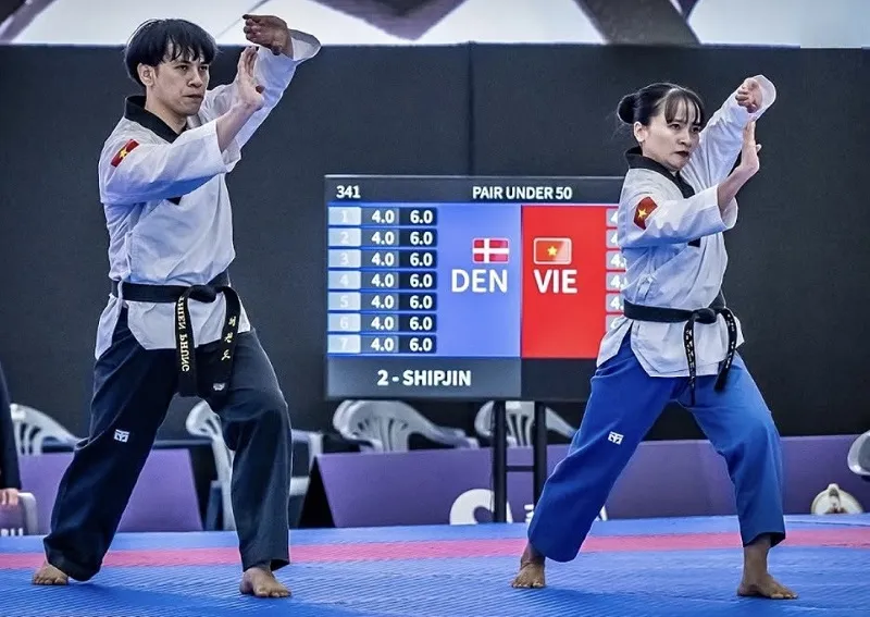 Đội tuyển quyền taekwondo Việt Nam đang tham dự Giải vô địch thế giới 2026 tại Hàn Quốc. Ảnh: WORLD TAEKWONDO