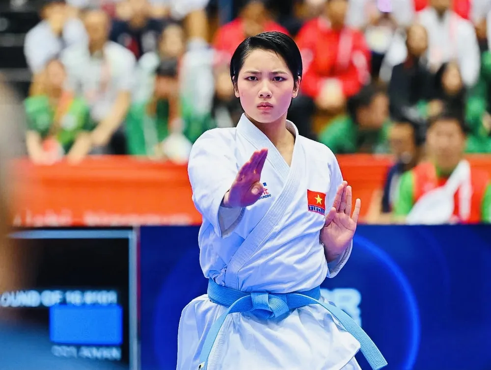 Bùi Ngọc Nhi đã có dấu ấn ngay trong lần đầu tham dự ASIAD 20 tại Nhật Bản. Ảnh: AKF