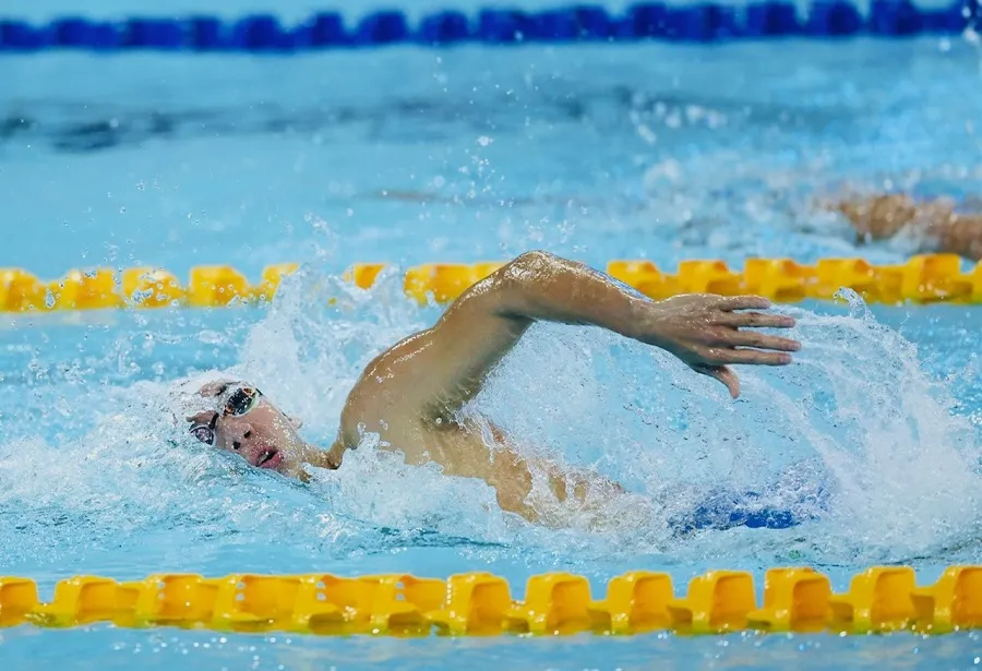 Nguyễn Huy Hoàng và đội tiếp sức 4x200m tự do nam Việt Nam đã có suất chung kết tại ASIAD 20. Ảnh: DŨNG PHƯƠNG