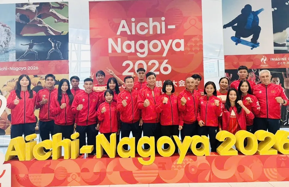Đội tuyển điền kinh Việt Nam đã có mặt tại ASIAD 20. Ảnh: MINH CHIẾN