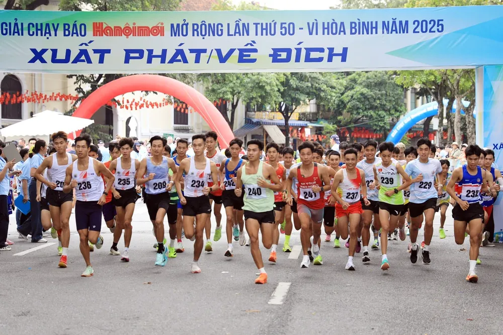 Các VĐV sẽ tiếp tục được tranh tài những cự ly hấp dẫn tại Giải chạy báo Hà Nội Mới vì hòa bình năm 2026 vào ngày 27-9. Ảnh: QUANG THÁI