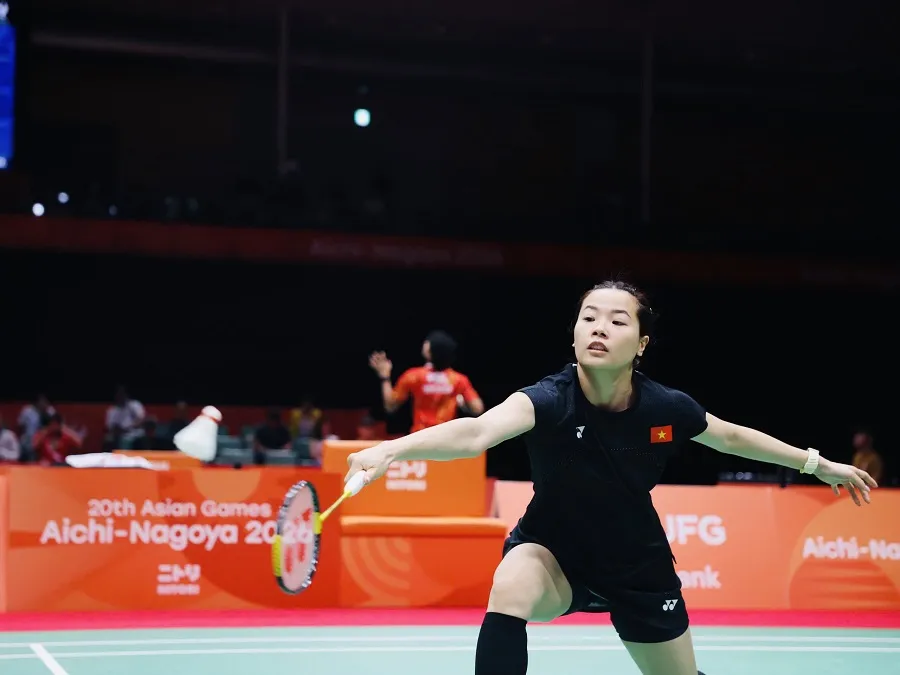 Nguyễn Thùy Linh đã có chiến thắng đầu tay tại ASIAD 20. Ảnh: HẢI AN