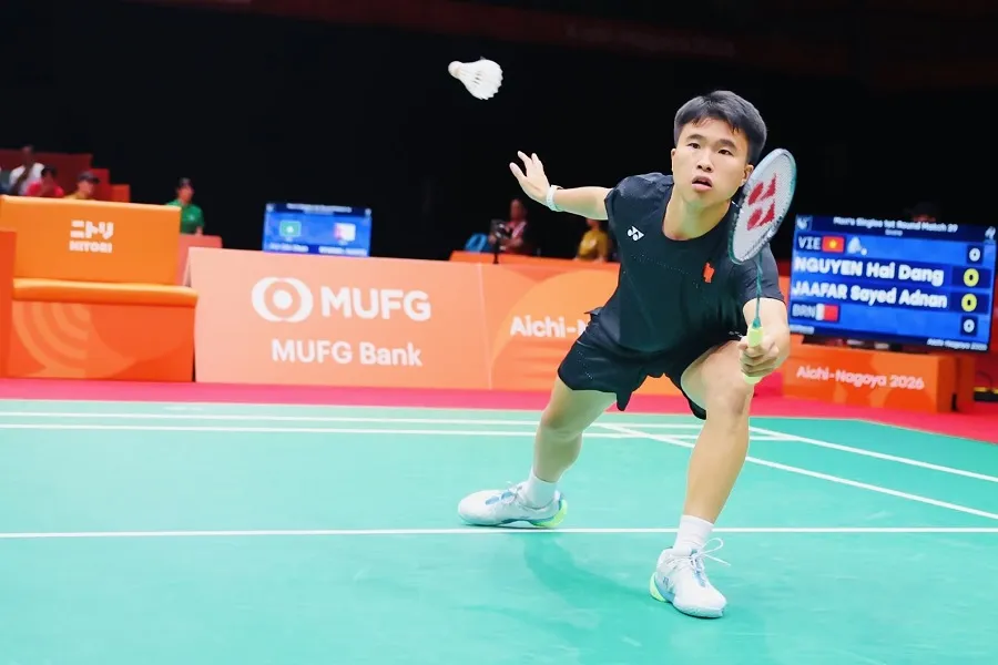 Tay vợt Nguyễn Hải Đăng đã dừng bước tại ASIAD 20. Ảnh: HẢI AN