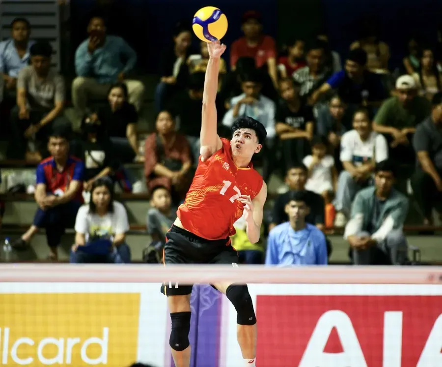 Ngọc Thuân đã tập trung thi đấu nhưng chưa đủ giúp Đội tuyển bóng chuyền nam Việt Nam trước Ấn Độ. Ảnh: DŨNG PHƯƠNG 