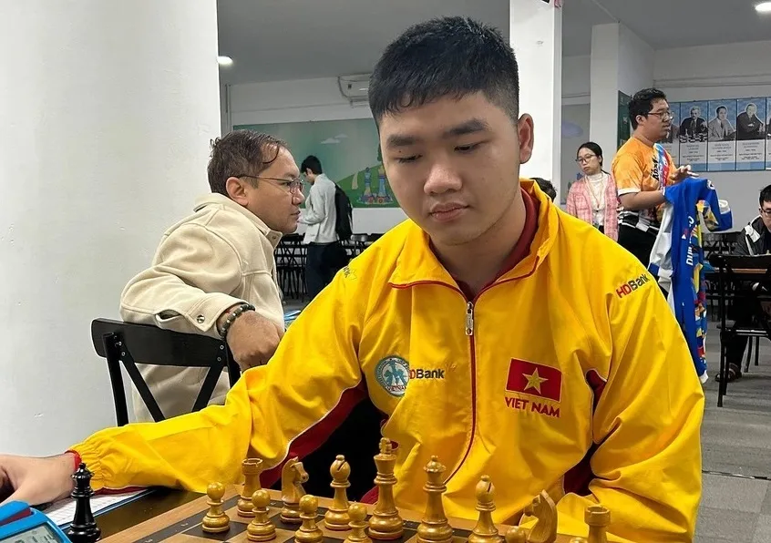 Kiện tướng quốc tế Đinh Nho Kiệt là gương mặt được chú ý của cờ vua Việt Nam tại giải năm nay. Ảnh: BÙI VINH