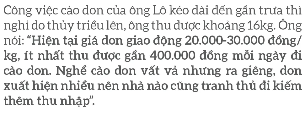 Dầm mình cào don dưới sông Trà Khúc ảnh 16