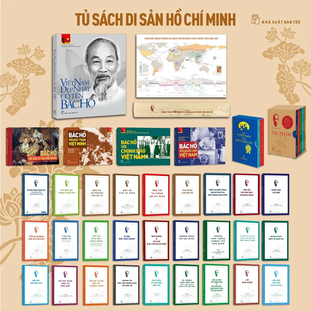 Sau hơn 20 năm, không kể bộ sách điện tử và bản đồ, Tủ sách Di sản Hồ Chí Minh đã có hơn 50 đầu sách giấy được ra mắt bạn đọc