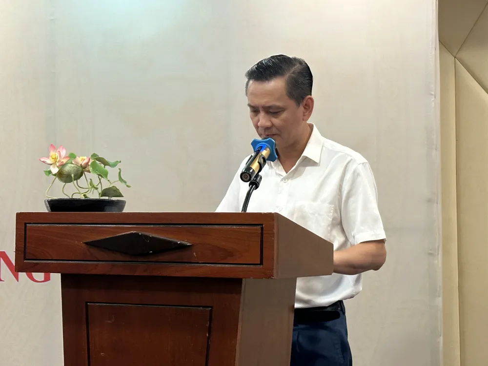 Ông Trần Hoàng, Cục trưởng Cục Bản quyền tác giả phát biểu tại hội nghị