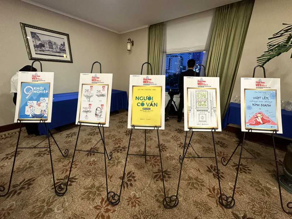 Danh sách 5 quyển sách doanh nhân Việt được yêu thích năm 2023 và 10 quyển sách kinh doanh đáng đọc năm 2023 hiện đang được trưng bày tại Đường sách TPHCM đến ngày 16-10