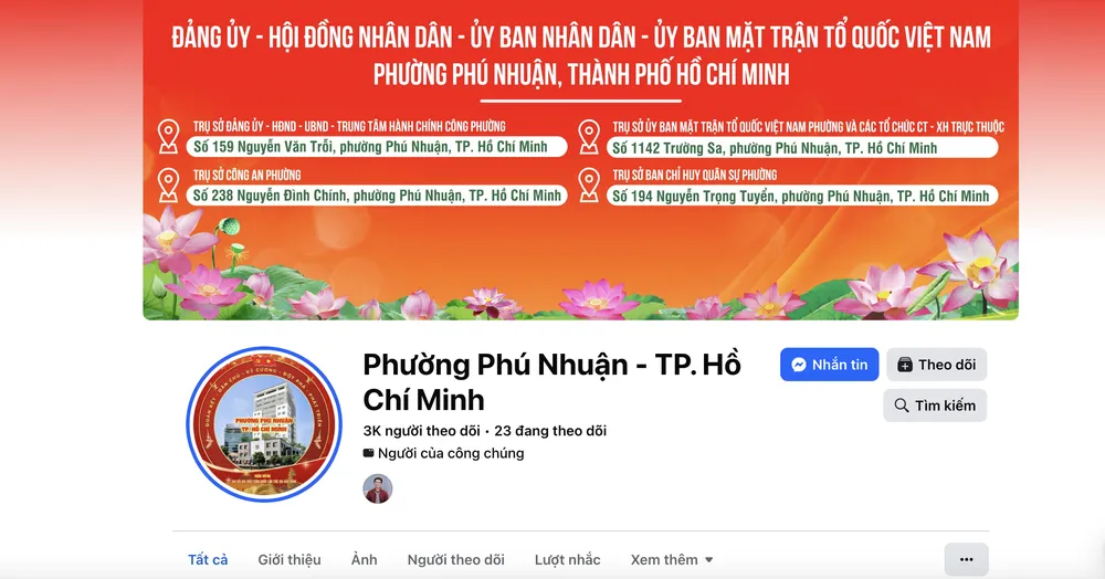 Fanpage của phường Phú Nhuận