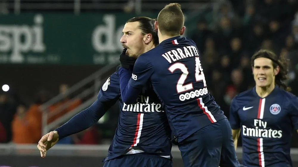 Verratti cùng hai đàn anh Ibra và Cavani trong quá khứ