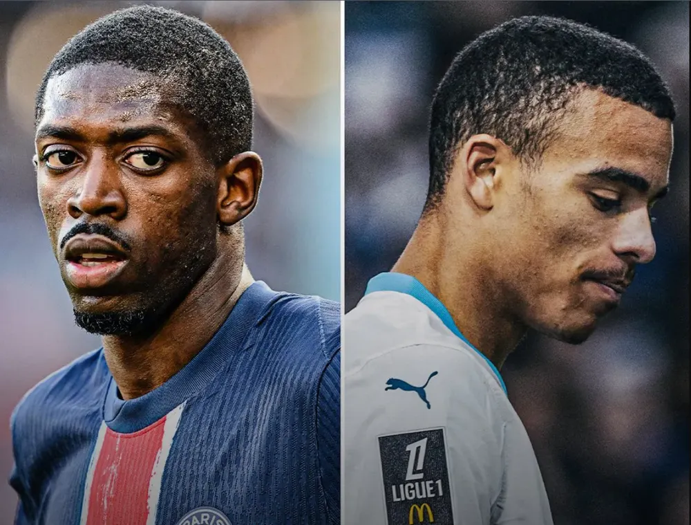 Ousmane Dembele và Mason Greenwood là hai ứng viên cho danh hiệu Vua phá lưới Ligue 1 2024/25. Ảnh: ligue1.fr