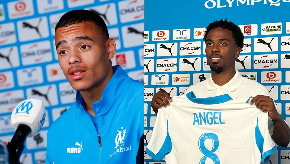 Angel Gomes tái hợp với Mason Greenwood tại Marseille. Ảnh: Frederic Speich / Xavier Ponroy
