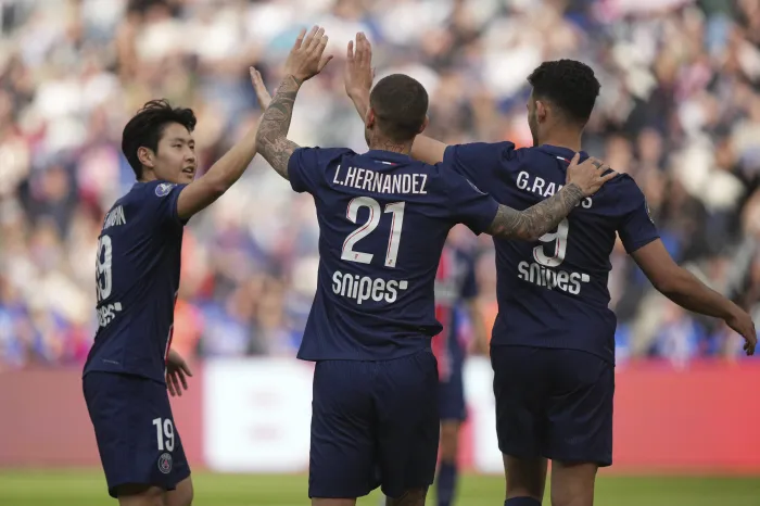 Lee Kang-in, Goncalo Ramos và Lucas Hernandez được phép rời PSG ngay mùa hè này. Ảnh: AP