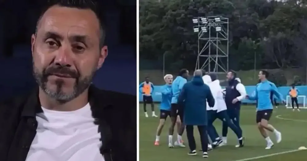 HLV Roberto De Zerbi nói về vụ ẩu đả giữa ông và cầu thủ Ismael Kone. Ảnh: OM Youtube